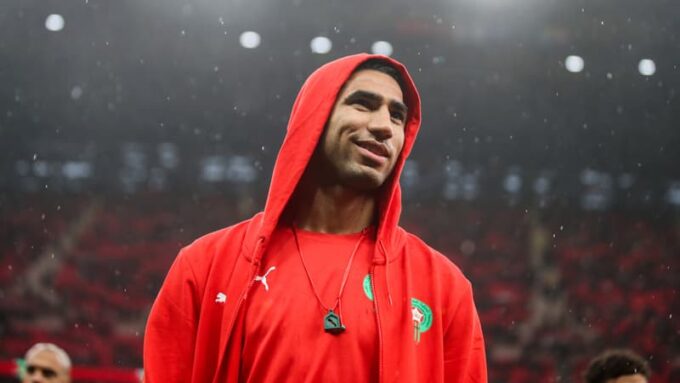 Achraf Hakimi en action avec le PSG.