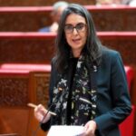 La ministre de l'Économie et des Finances, Nadia Fettah, présentant le bilan de l'aide sociale directe au Maroc.