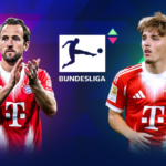 Bundesliga players on the pitch