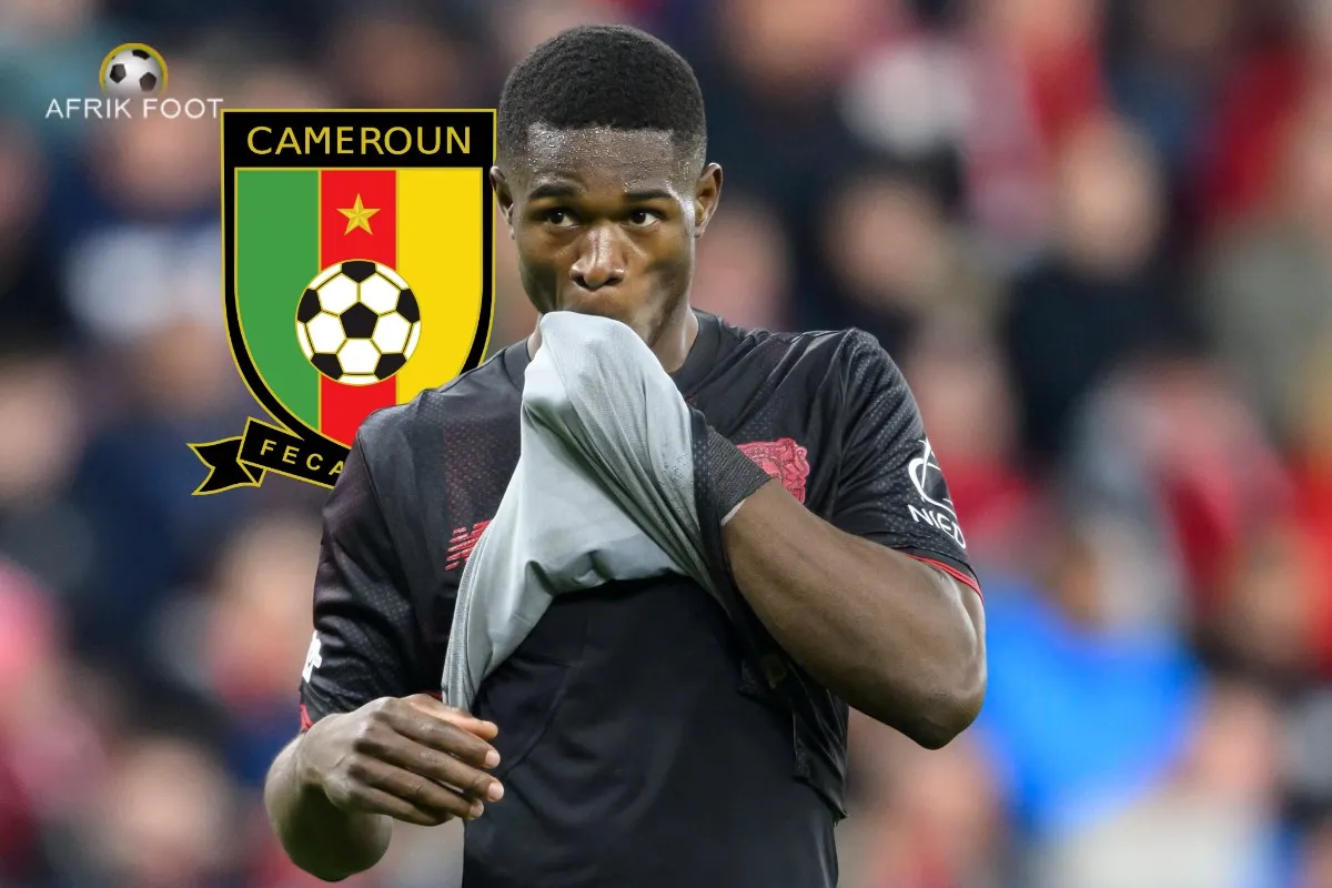 Christian Kofane en action avec le Bayer Leverkusen.