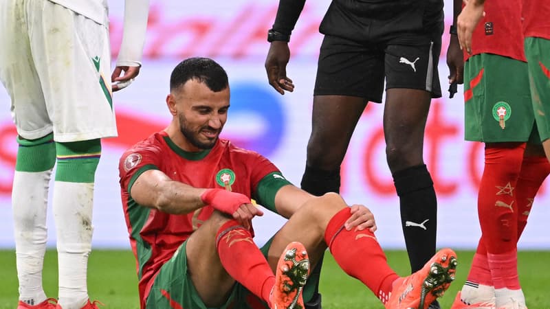 Le capitaine marocain Romain Saïss en action lors de la CAN 2025.