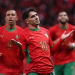 L'équipe du Maroc en action contre les Comores.