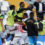 Équipe de football africaine en action