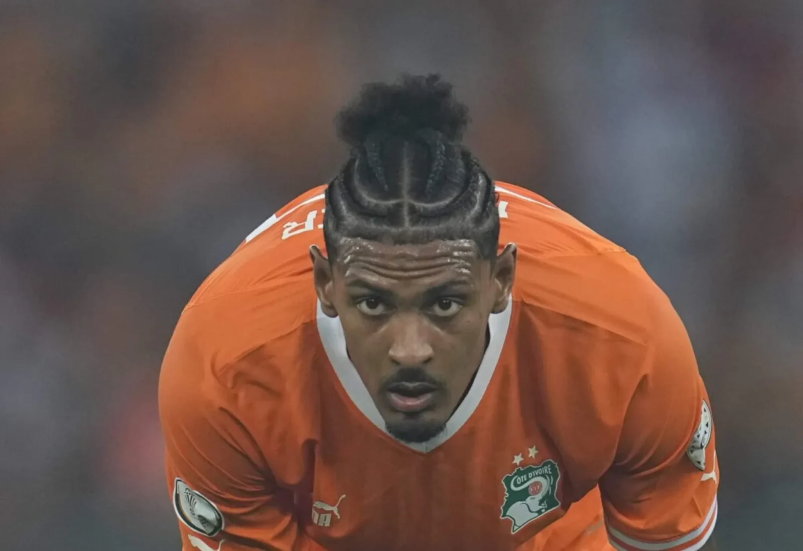 Sébastien Haller en action pour la Côte d'Ivoire.