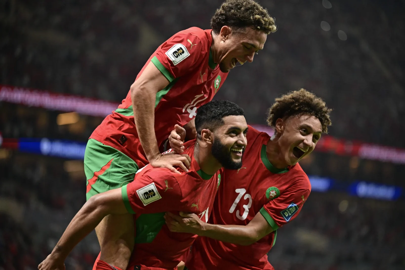 Équipe nationale marocaine en action