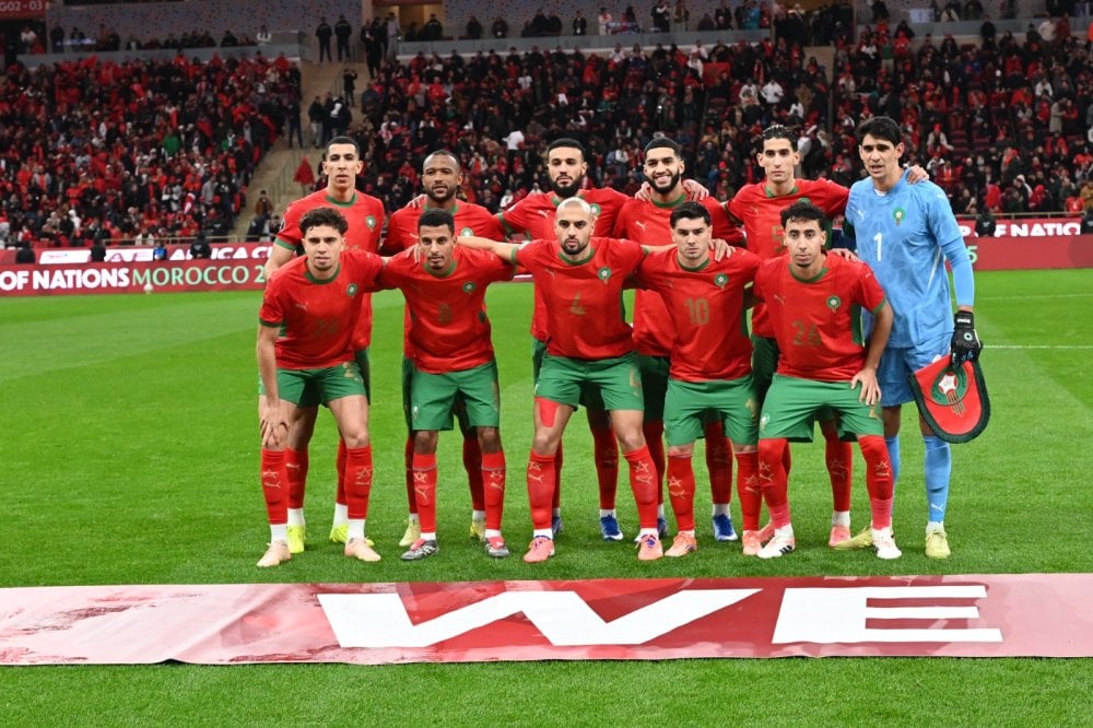 Joueurs de l'équipe nationale du Maroc lors de la CAN 2025