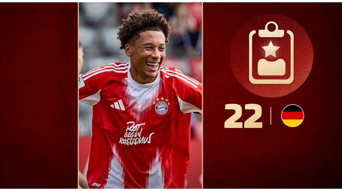 Cassiano Kiala in action for Bayern Munich U19.