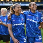 Catarina Macario in action for Chelsea.