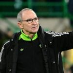 Celtic manager Wilfried Nancy looking dejected on the touchline.