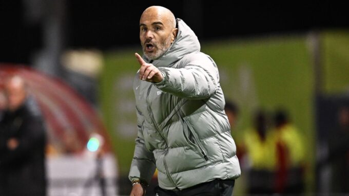 Chelsea manager Enzo Maresca in action on the touchline.