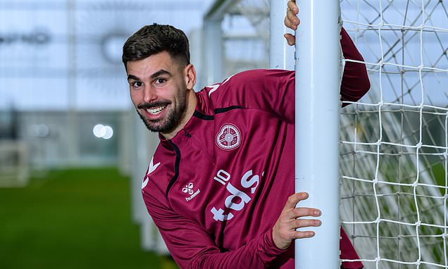 Claudio Braga in action for Hearts