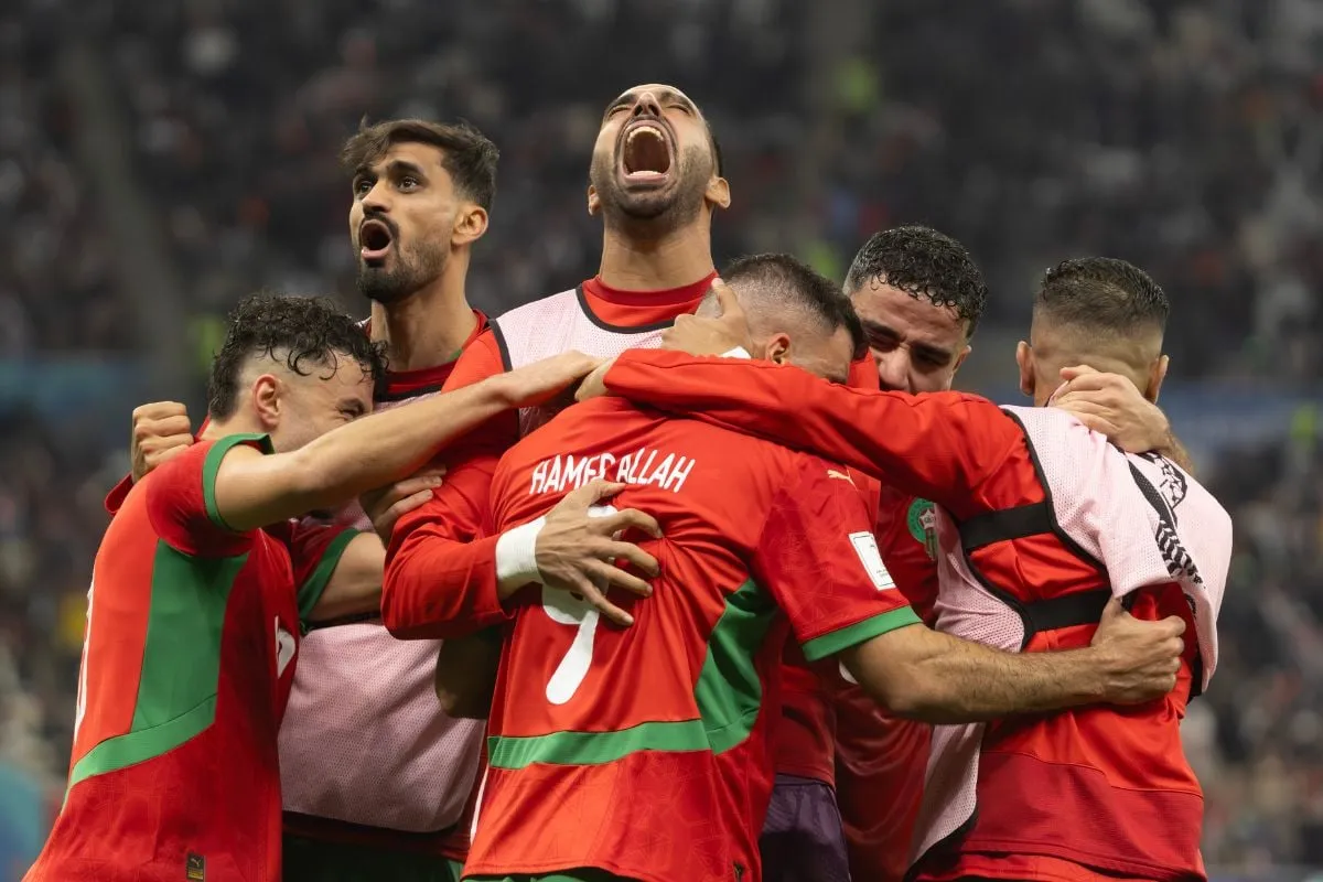 Abderrazak Hamdallah célèbre son but décisif.