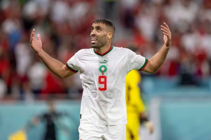 L'équipe du Maroc en action face aux Emirats arabes unis.