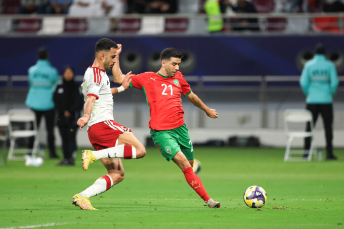Équipe du Maroc en action sur le terrain.