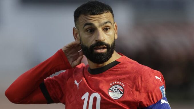 Équipe de football de l'Égypte en action.