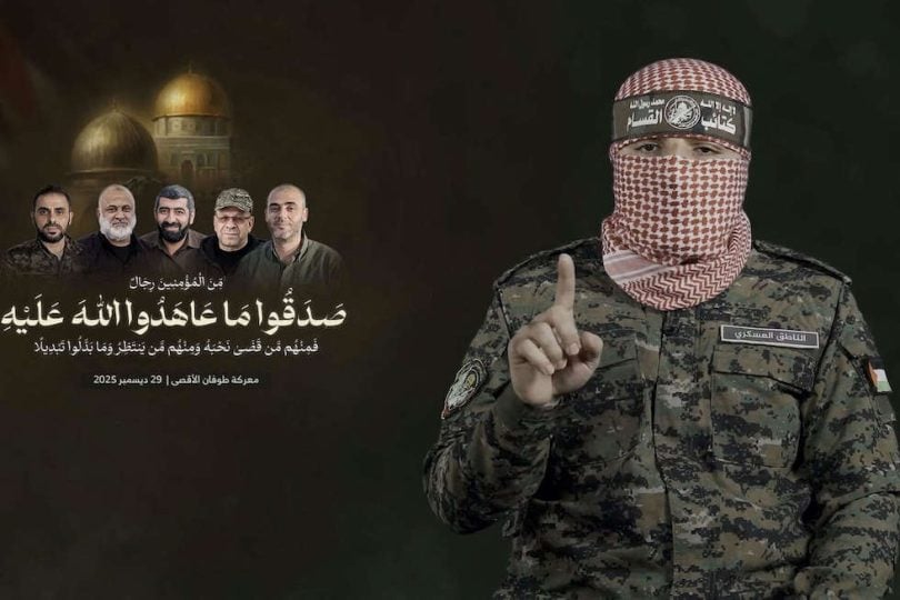 صورة تخيلية لأبو عبيدة المتحدث باسم كتائب القسام