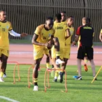 صورة للاعبين في تدريب منتخب أوغندا قبل كأس إفريقيا للأمم 2025.