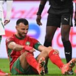 صورة لرومان سايس خلال مباراة المنتخب المغربي.
