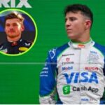 ** صورة سائق الفورمولا 1 كارون تشاندوك أثناء السباق.