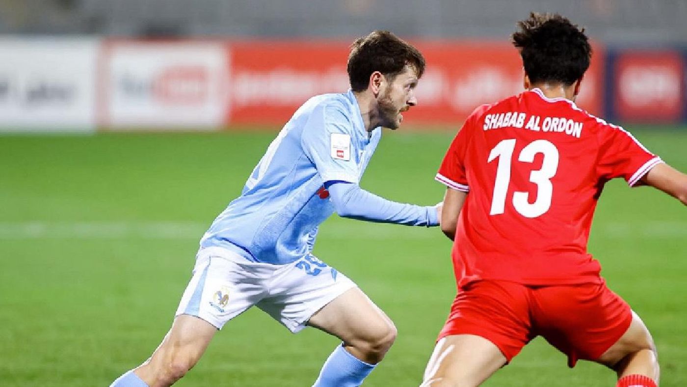 صورة لمباراة الفيصلي وشباب الأردن في ربع نهائي كأس الأردن.