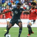 صورة للاعبين في مباراة مصر ونيجيريا