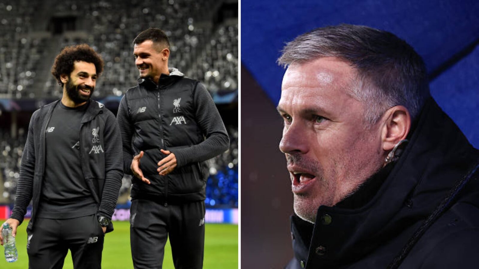 Dejan Lovren and Mohamed Salah in action for Liverpool