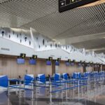 Nouvel aéroport international Simon Mwansa Kapwepwe de Ndola, financé par la Chine, en Zambie.