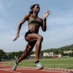 Une athlète transgenre en train de courir