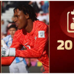 Ebenezar Harcourt in action for Nigeria's U20 team.