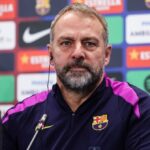 L'équipe du FC Barcelone en action contre Villarreal.