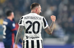 Juventus fans cheering for Federico Bernardeschi at Stadio Dall'Ara