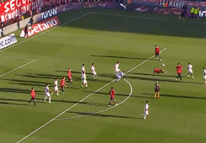 Alt text for the image: A screenshot of Santiago Montiel's goal, with the caption "The latest winner of the FIFA Puskas Award"