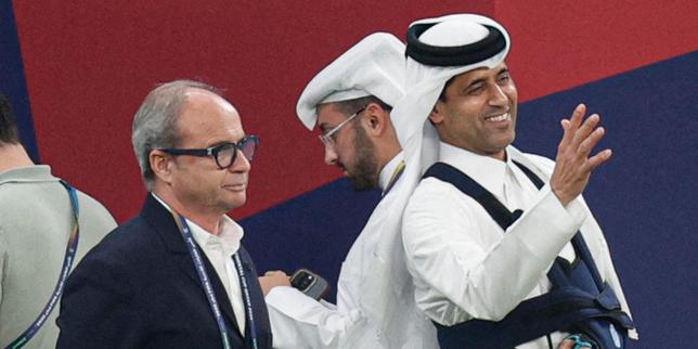 Nasser Al-Khelaïfi et Jérôme Valcke, deux dirigeants de la FIFA acquittés définitivement dans l'affaire de la Villa Bianca.