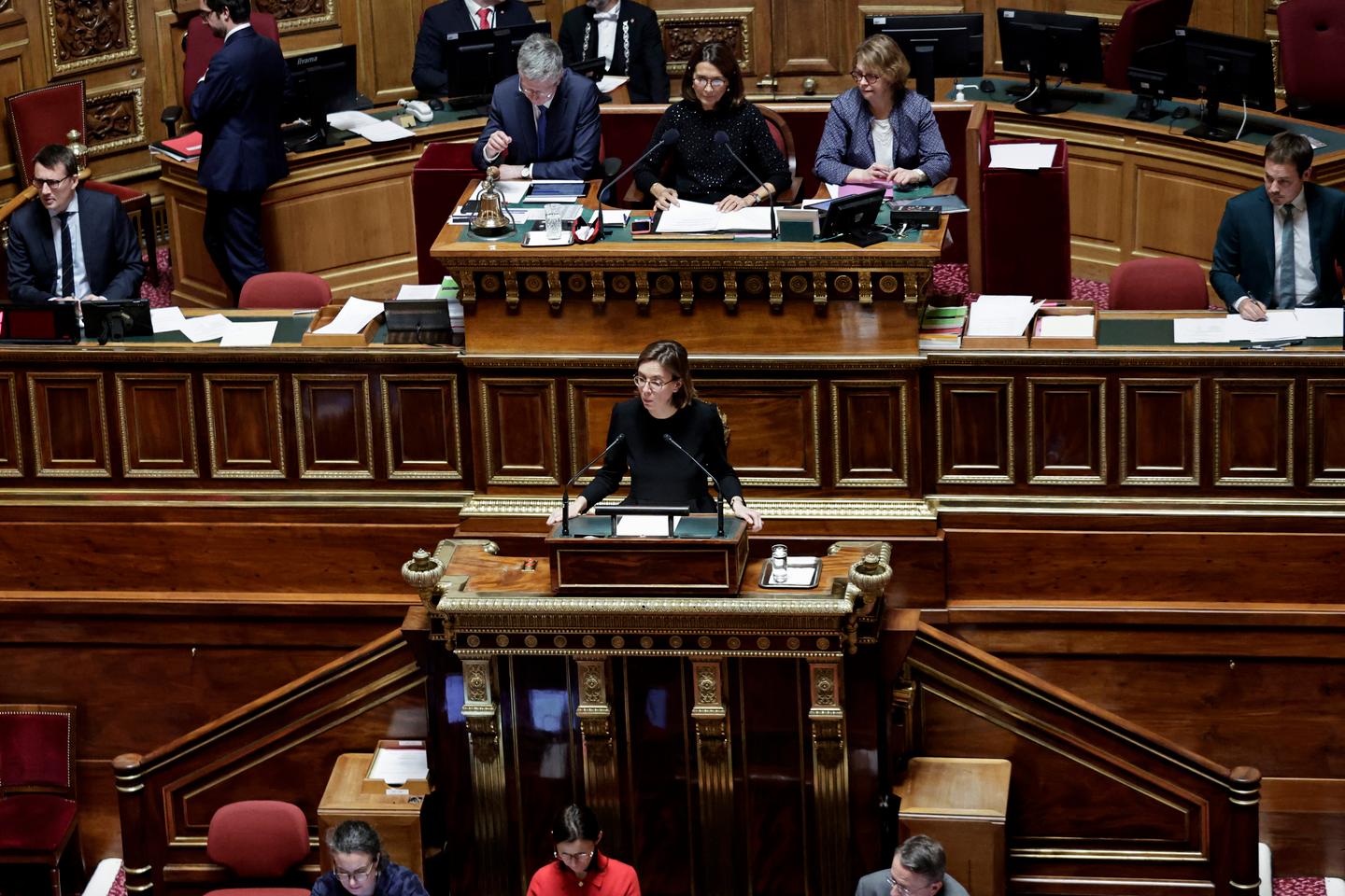Amélie de Montchalin, ministre de l'Action et des Comptes publics, au Sénat en décembre 2025.