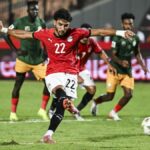 Équipe de football égyptienne en action