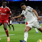 Le Real Madrid en action contre le Séville FC.