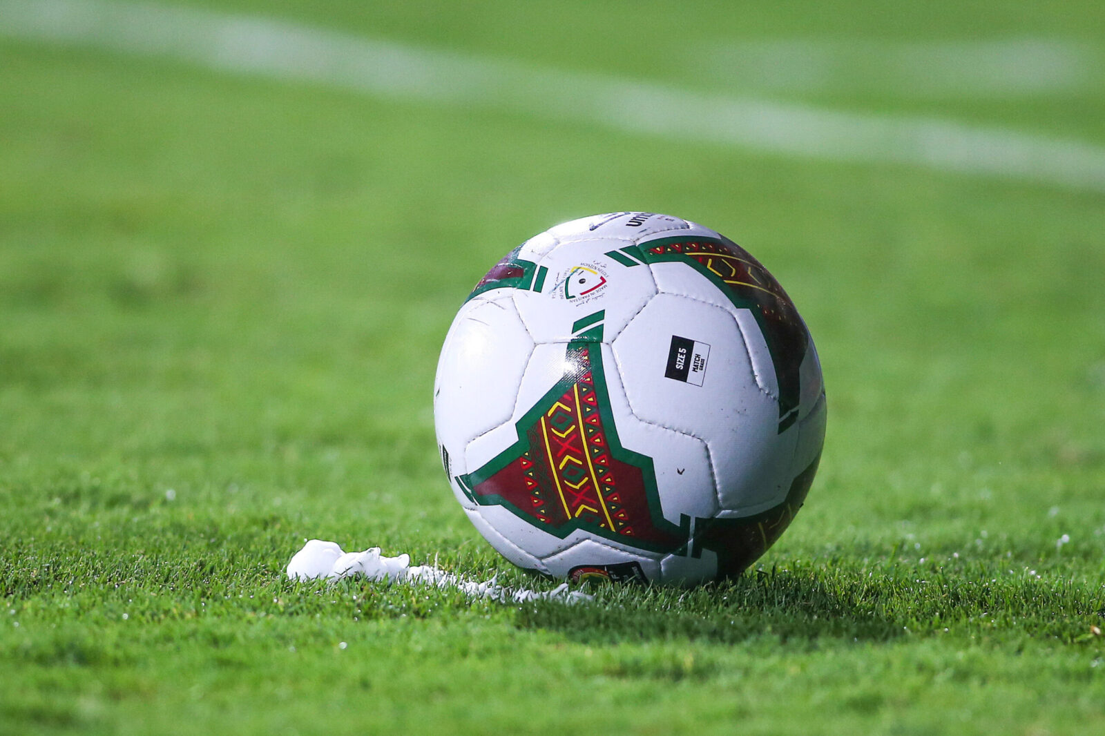 Un joueur de football en action sur le terrain.