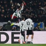 Alt text for the image: "Juan Cabal celebrates his goal for Juventus against Bologna"