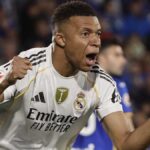 Kylian Mbappé en action avec le Real Madrid.