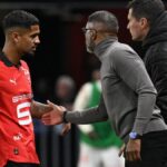 Le logo du Stade Rennais avec la mention "Ludovic Blas" en légende.