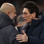 Manchester City players celebrating their win