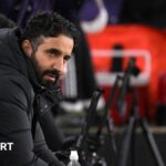 Manchester United players in action