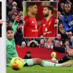 Manchester United players in action.