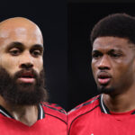 Manchester United players in action.