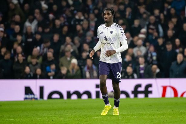 Ayden Heaven making a crucial block against Aston Villa