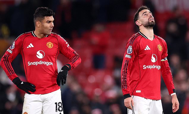 Manchester United player in action on the pitch.