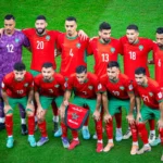 Les joueurs du Maroc en action sur le terrain.