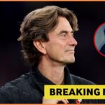 Mathys Tel in action for Tottenham Hotspur.