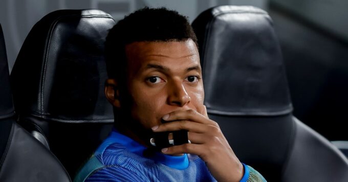 Kylian Mbappé en action avec le Real Madrid.