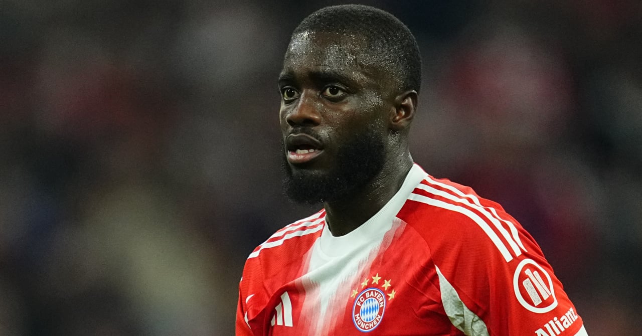 Le défenseur français Dayot Upamecano en action avec le Bayern Munich.